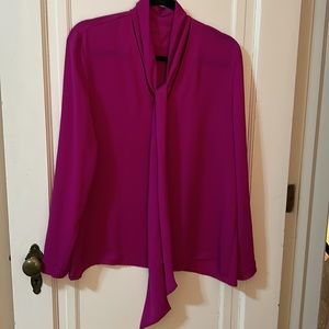 Marc Cain silk blouses with tie. Matches wool skirt is separate listing.